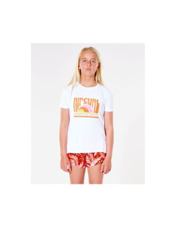 T-shirt rip curl surf revival tee - girl - biały