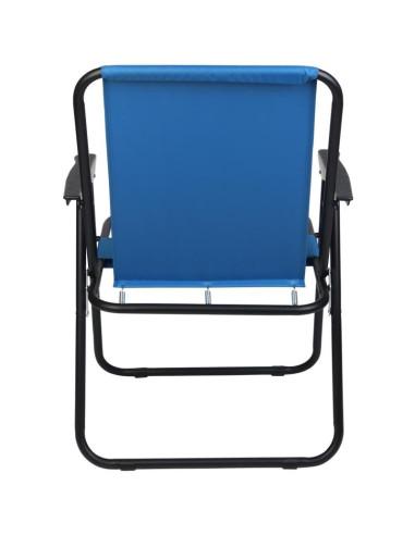 Krzesło turystyczne z podłokietnikami 52x44x75cm składane niebieskie