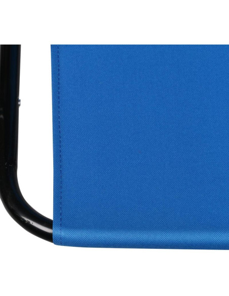 Krzesło turystyczne z podłokietnikami 52x44x75cm składane niebieskie