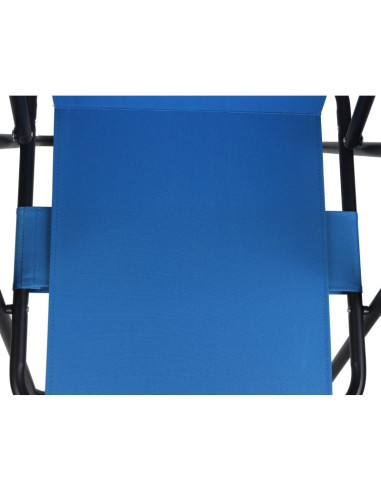 Krzesło turystyczne z podłokietnikami 52x44x75cm składane niebieskie