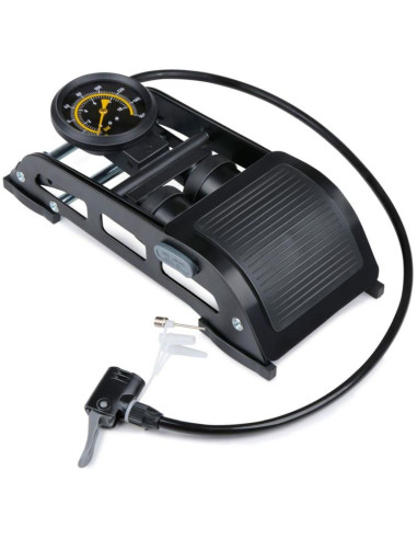 Pompka nożna 2 tłokowa z manometrem  rower samochód piłka dunlop