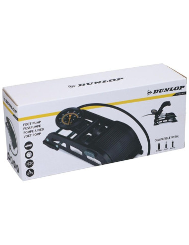 Pompka nożna 2 tłokowa z manometrem  rower samochód piłka dunlop