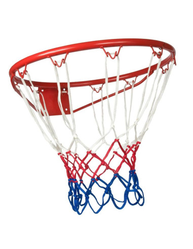 Obręcz do kosza z siatką 43cm enero czerwona 1030807