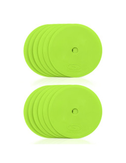 Płaskie znaczniki pola - okrągłe 15 cm - 12x zielony smj sport zpo-g
