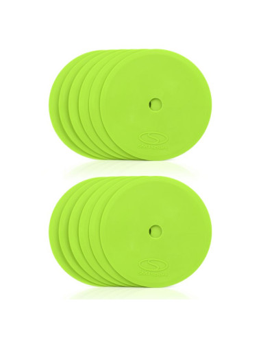 Płaskie znaczniki pola - okrągłe 15 cm - 12x zielony smj sport zpo-g