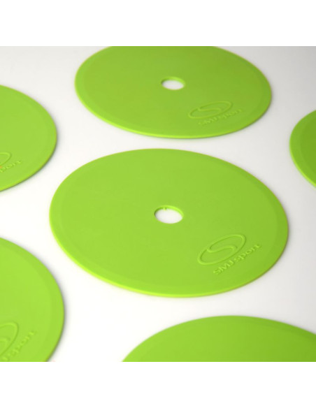 Płaskie znaczniki pola - okrągłe 15 cm - 12x zielony smj sport zpo-g
