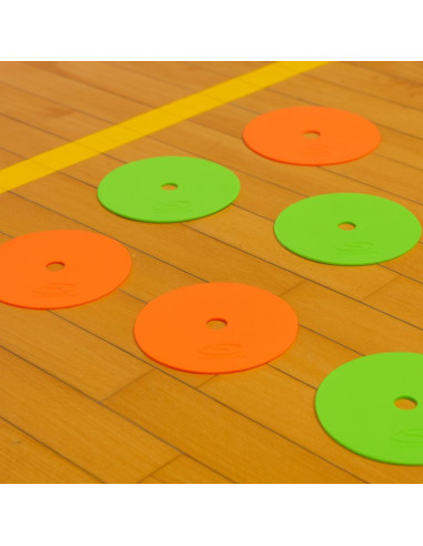 Płaskie znaczniki pola - okrągłe 15 cm - 12x zielony smj sport zpo-g