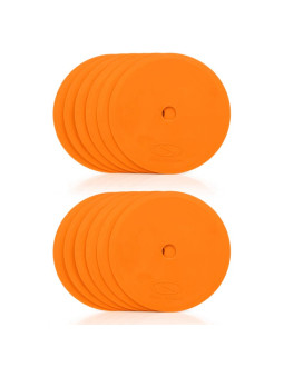 Płaskie znaczniki pola - okrągłe 15 cm - 12x pomarańczowy smj sport zpo-o