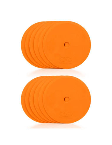 Płaskie znaczniki pola - okrągłe 15 cm - 12x pomarańczowy smj sport zpo-o