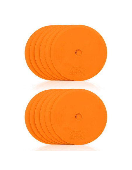 Płaskie znaczniki pola - okrągłe 15 cm - 12x pomarańczowy smj sport zpo-o