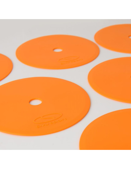 Płaskie znaczniki pola - okrągłe 15 cm - 12x pomarańczowy smj sport zpo-o