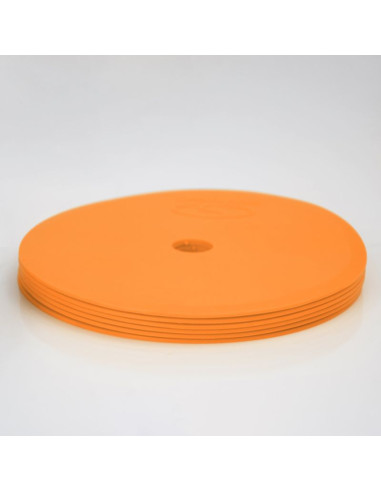 Płaskie znaczniki pola - okrągłe 15 cm - 12x pomarańczowy smj sport zpo-o