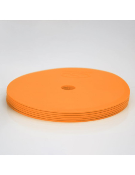 Płaskie znaczniki pola - okrągłe 15 cm - 12x pomarańczowy smj sport zpo-o