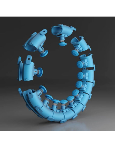 Hula hop hms hhw01 z wypustkami i obciążnikiem niebieski