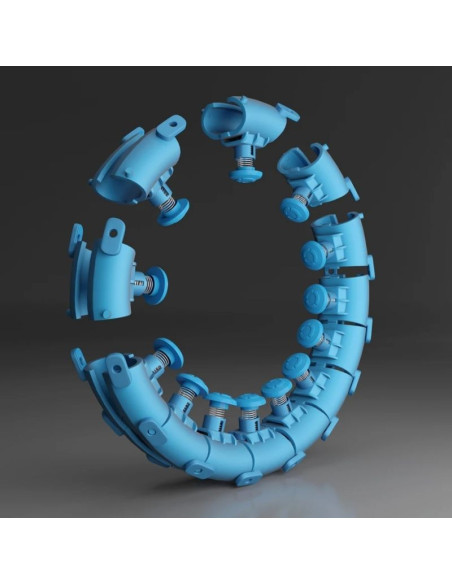 Hula hop hms hhw01 z wypustkami i obciążnikiem niebieski