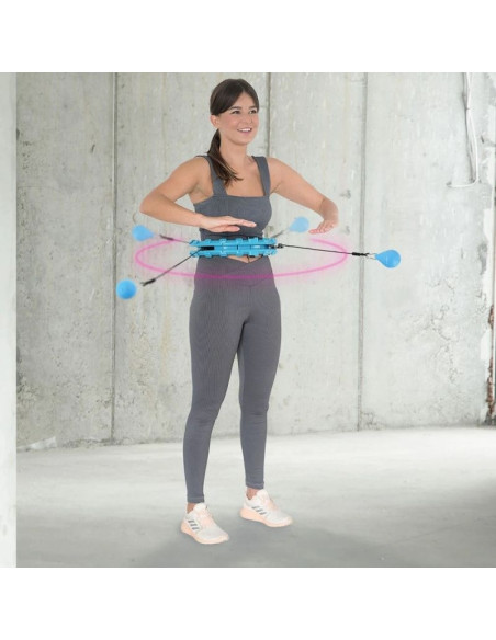 Hula hop hms hhw01 z wypustkami i obciążnikiem niebieski