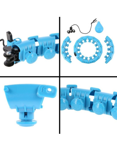 Hula hop hms hhw01 z wypustkami i obciążnikiem niebieski