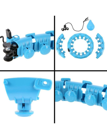 Hula hop hms hhw01 z wypustkami i obciążnikiem niebieski