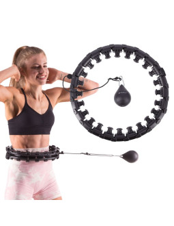 Hula hop hms hhw01 z wypustkami i obciążnikiem czarny 2