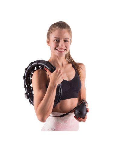 Hula hop hms hhw01 z wypustkami i obciążnikiem czarny