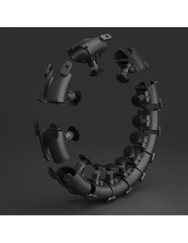 Hula hop hms hhw01 z wypustkami i obciążnikiem czarny