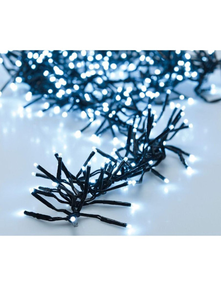 Lampki choinkowe łańcuch świetlny 576 led timer zimny biały