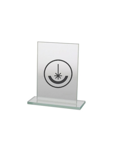 Trofeum szklane grawerowane