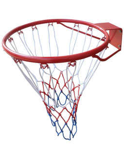 Obręcz do kosza z siatką 38cm enero czerwona 1053646