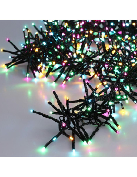 Lampki choinkowe łańcuch świetlny klastrowy 576 led macaron timer 4 kolory