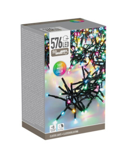 Lampki choinkowe łańcuch świetlny klastrowy 576 led macaron timer 4 kolory 2