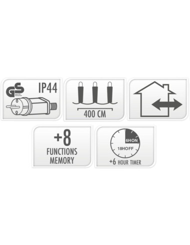 Lampki choinkowe łańcuch świetlny klastrowy 576 led macaron timer 4 kolory