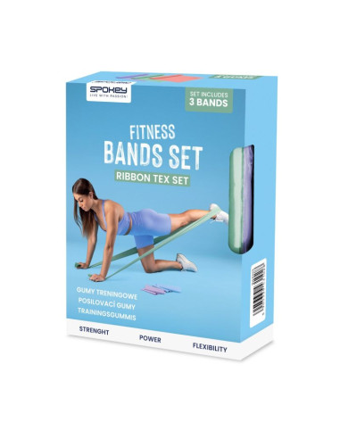 Zestaw 3 gum fitness spokey ribbon tex set