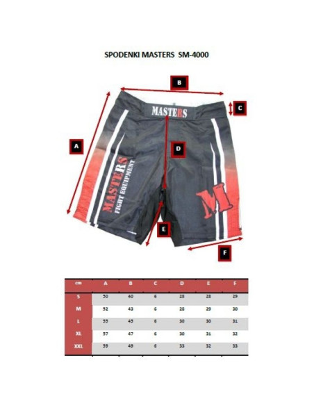 (p) spodenki do mma masters - sm-4000 promocja!!!