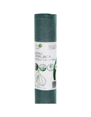 Siatka cieniująca 140g/m2 1.5x10m ciemno zielona