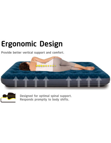 Materac flokowany 1-osobowy z nadrukiem 3d 191x73x22cm 24501