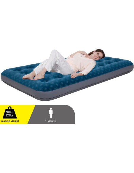 Materac flokowany 1-osobowy z nadrukiem 3d 191x73x22cm 24501