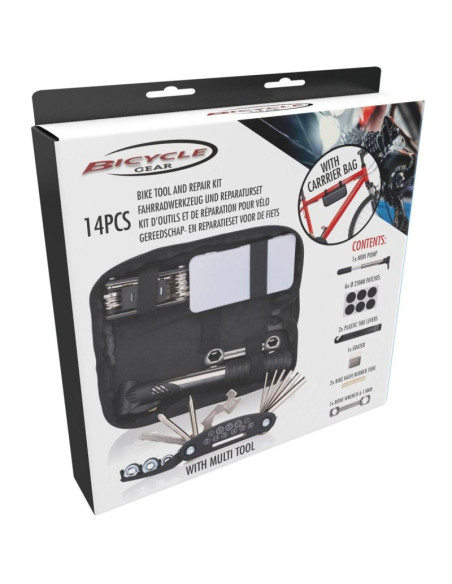 Zestaw narzędzi rowerowych 14 elementów w etui bicycle gear