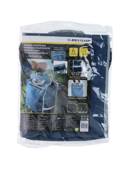 Torba sakwa rowerowa na zakupy tylnia bagażnik 20l dunlop
