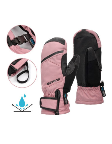 Rękawice zimowe meteor hazy m różowy/czarny