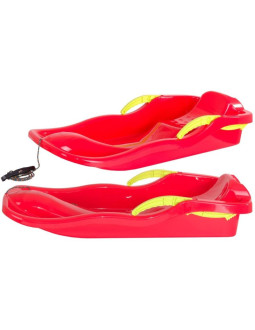 Sanki plastikowe z hamulcami race czerwone