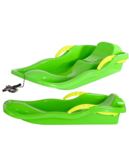 Sanki plastikowe z hamulcami race zielone