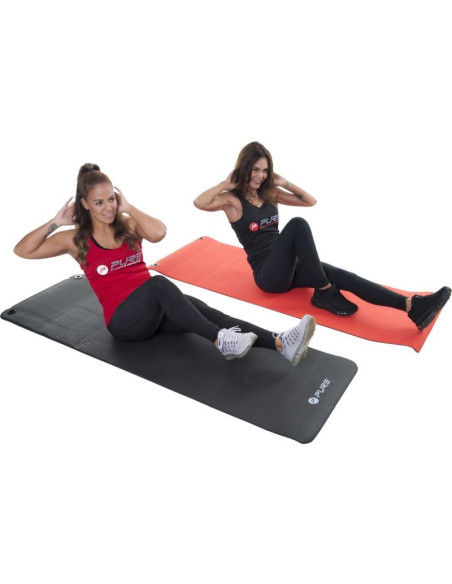 Mata do ćwiczeń nbr czarna 180x60x1,5cm z otworami pure 2 improve