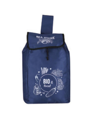 Wózek torba na kólkach na zakupy ze stelażem 25l niebieski