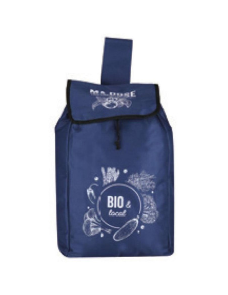 Wózek torba na kólkach na zakupy ze stelażem 25l niebieski