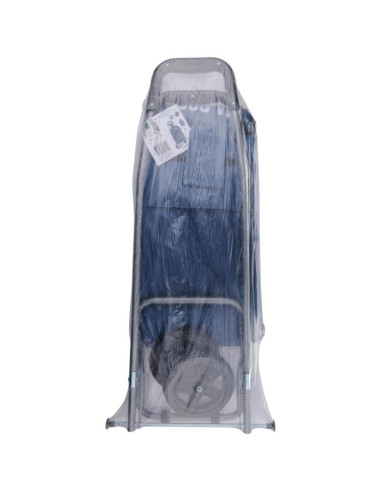 Wózek torba na kólkach na zakupy ze stelażem 25l niebieski