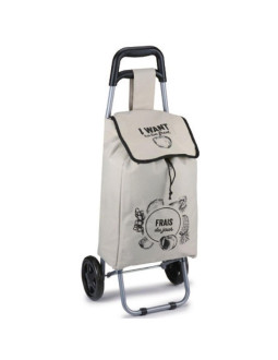 Wózek torba na kółkach na zakupy ze stelażem 25l szary