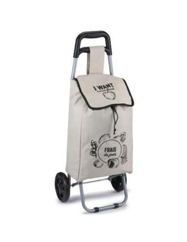 Wózek torba na kółkach na zakupy ze stelażem 25l szary