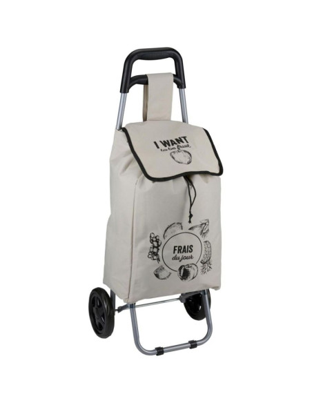 Wózek torba na kółkach na zakupy ze stelażem 25l szary