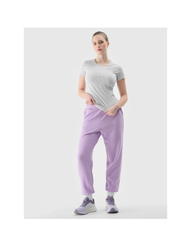 T-shirt slim z logo damski 4f 4fwss24ttshf1163-27m