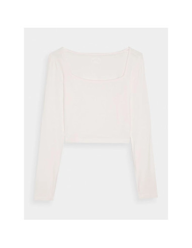 Longsleeve slim gładki damski 4f 4frss24tlonf499-11s